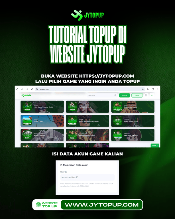 Tata Cara Top Up Game di JYTopUp dengan Mudah dan Aman